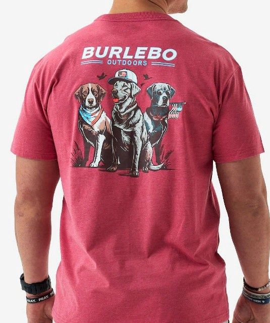 T-Shirt S/S (Adult), Color: Amer Dogs/Hthr Crimson, Size: Medium