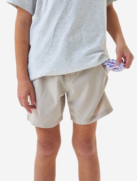 Youth Everyday Short, Color: Lt Khaki/Old Glory Pkt, Size: Yth Small