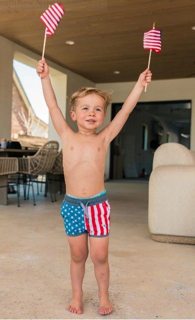 Youth Swim Trunk, Color: Throwback USA, Size: Youth-Small