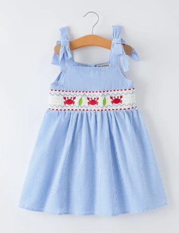Crab Smocked Dress
