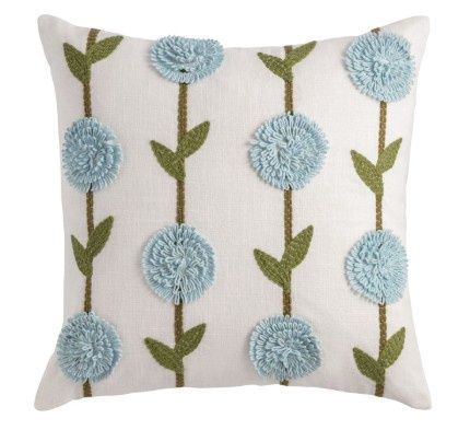 Hydrangea Pillow, Color: Blue