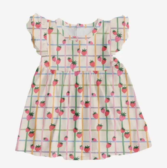 Girl's Bodysuit Dress, Color: Berry Patch, Size: 6-12 mos