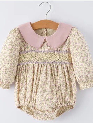 Vintage Floral Baby Romper