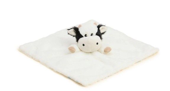 Warmies Lovies Blanket, Color: Black &amp; White Cow