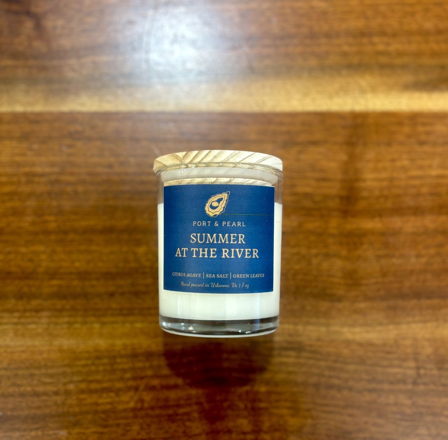Port &amp; Pearl Candle, Fragrance: Summer at the River, Size: 7oz