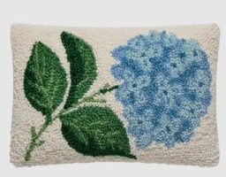 Blue Hydrangea Hook Pillow (12x8)