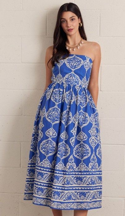 Strapless Midi Dress