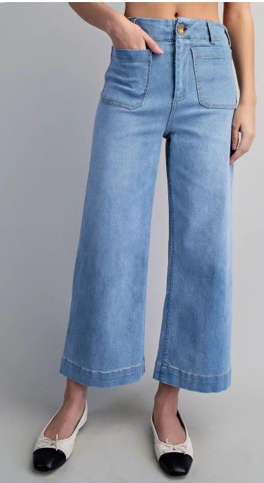 Straight Leg Denim Pants