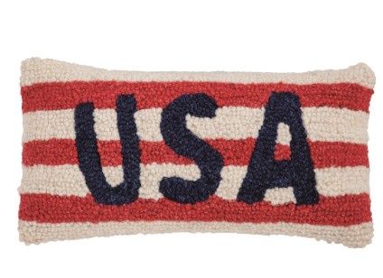 USA Hook Wool Pillow