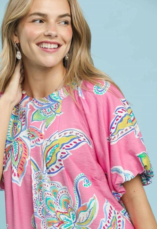 Paisley Print S/S Blouse