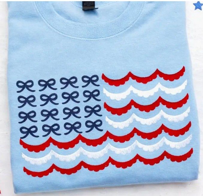 Americana 250 Embroidered Sweatshirt, Color: Carolina Blue, Size: Small