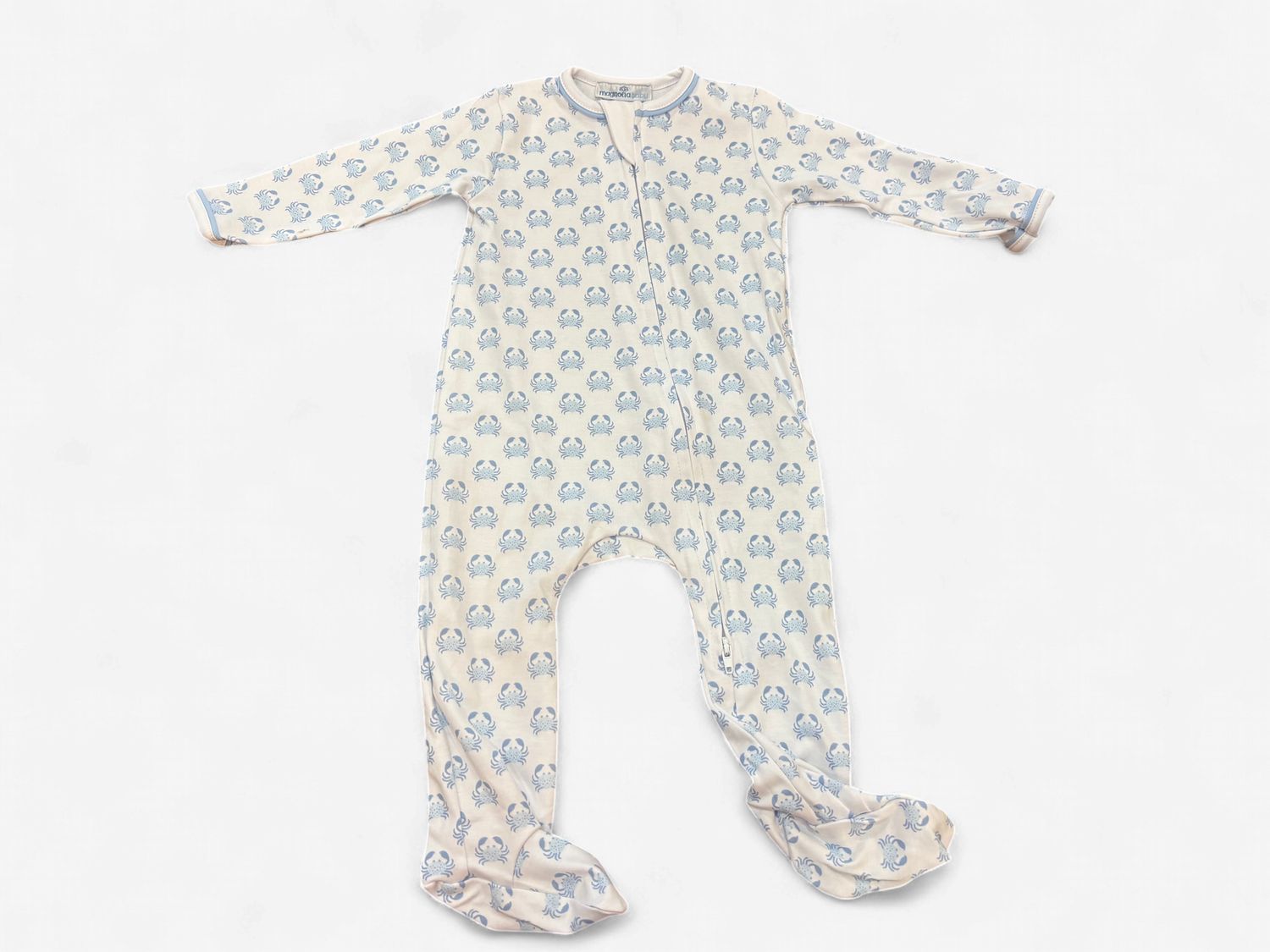 Little Crawlers Crab Print Zip Footie
