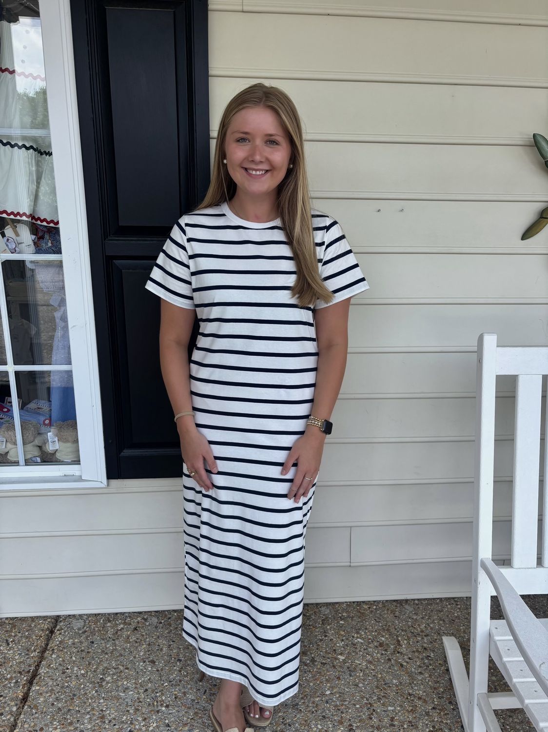 Stripe T-Shirt Maxi Dress
