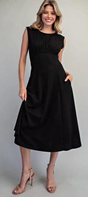 Pleated Midi Dress