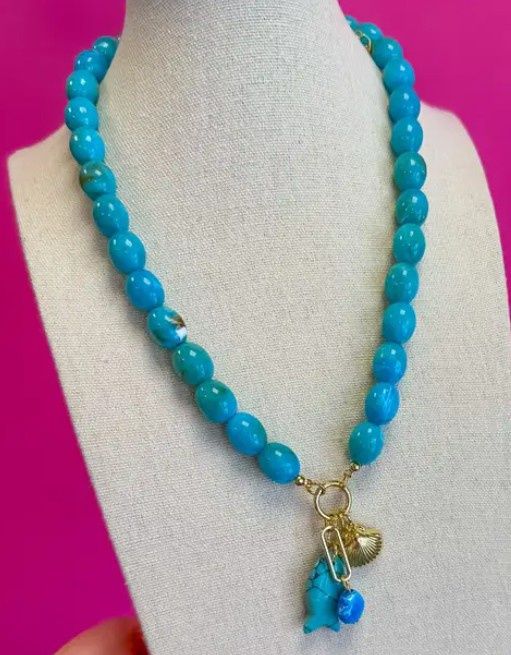 Fish Bead Charm Necklace
