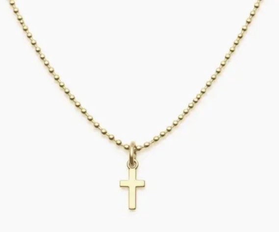 Baby Bliss 16" Necklace w/ Cross (14k Gld Filled)