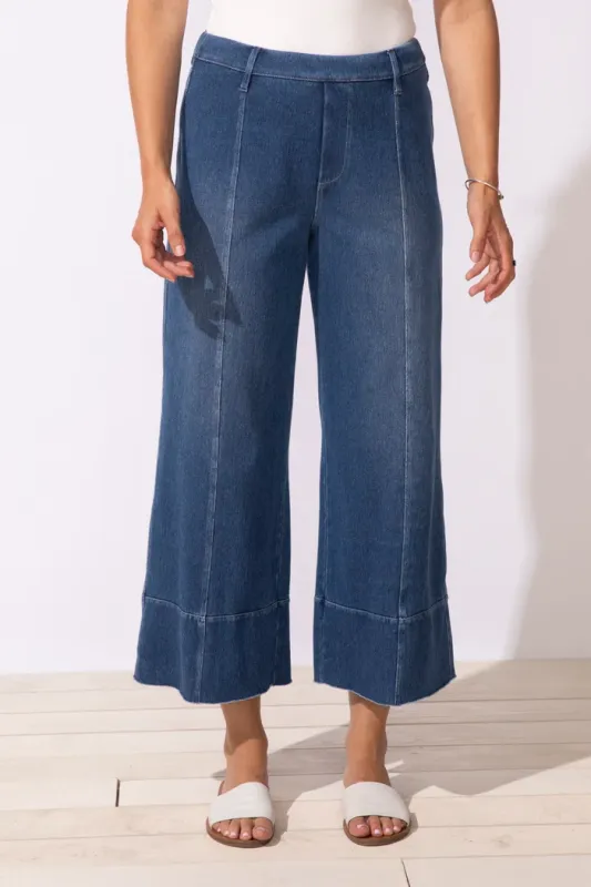 Knit Denim Crop Jeans
