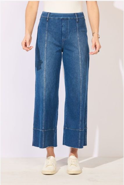 Knit Denim Crop Jeans