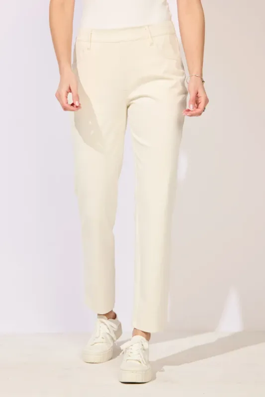 Knit Denim Straight Leg Jeans
