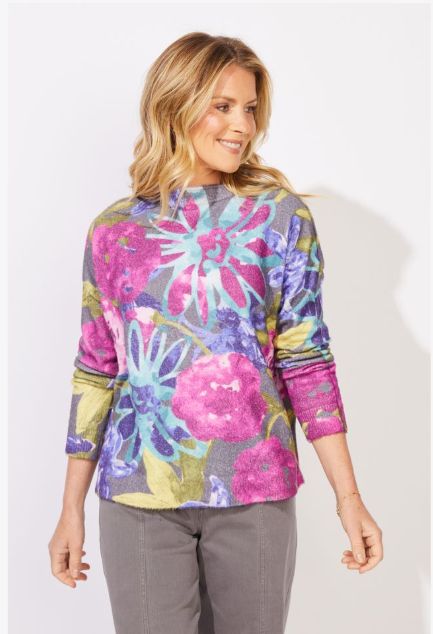 Cozy Bloom Roll Neck Sweater