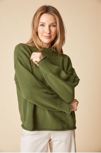 Fireside Cozy Cabin Sweater, Color: Fern, Size: Small