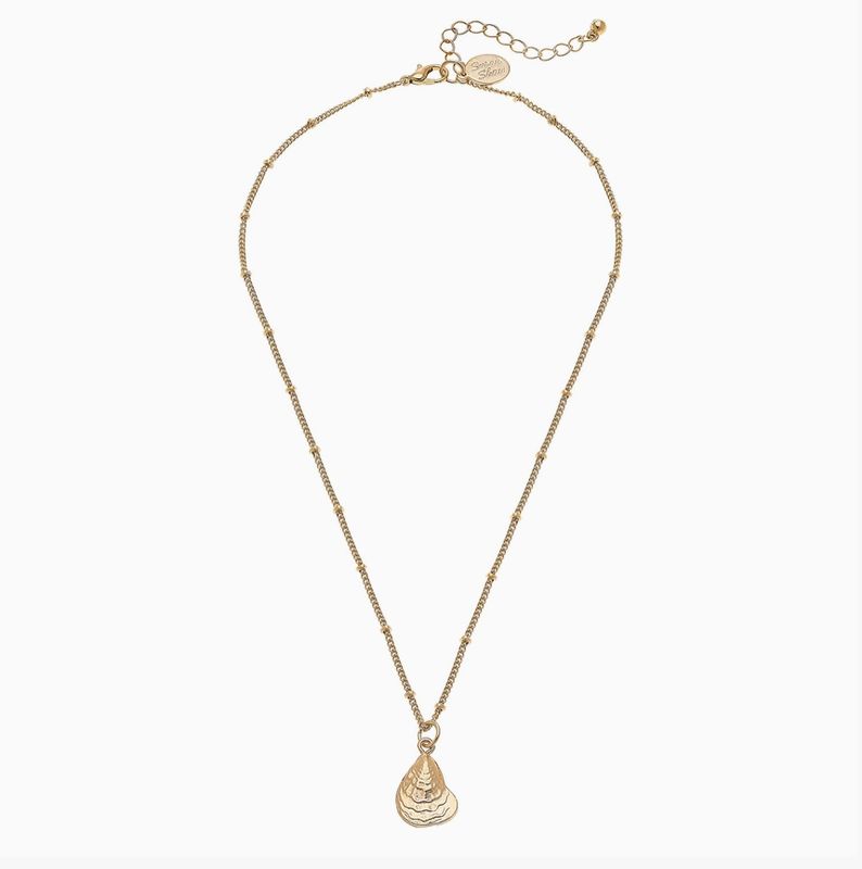 Dainty Gold Oyster Necklace