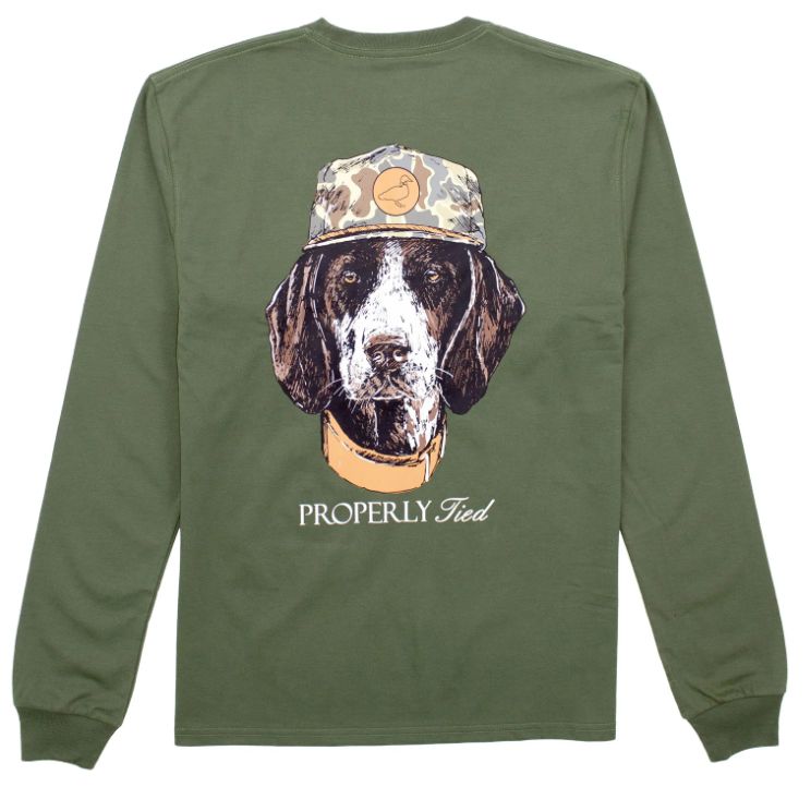 Man's Best Friend L/S Tee, Color: Olive, Size: Small