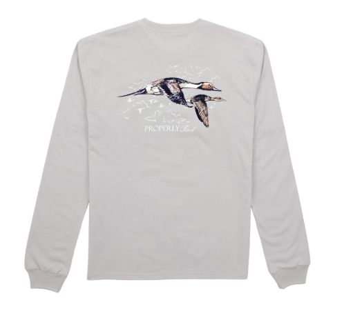 Pintails L/S Tee, Color: Ice Grey, Size: Small