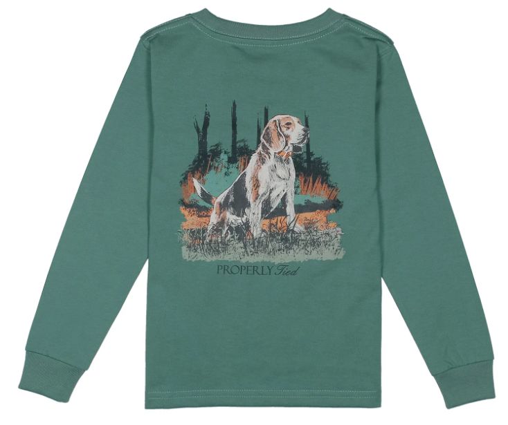 Boys Beagle L/S, Color: Marine Green, Size: YS