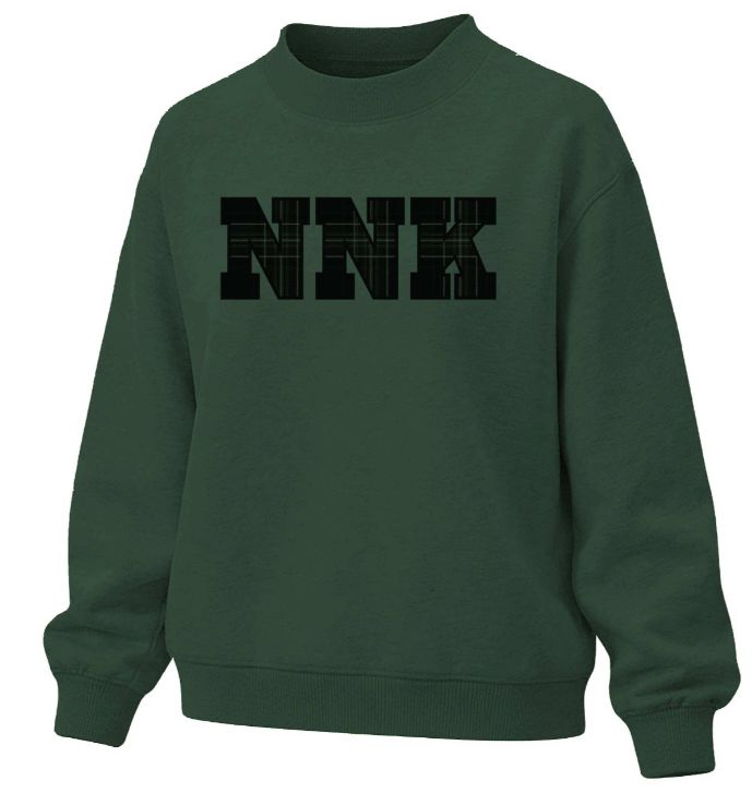 Ladies Mock Neck Plaid NNK, Color: Athletic Forest, Size: Small