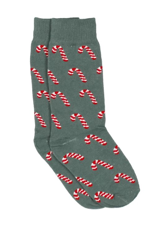 Men's Lucky Duck Socks (Christmas), Color: Candy Cane