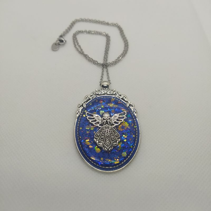 Médaillon romantique "Angel in blue"