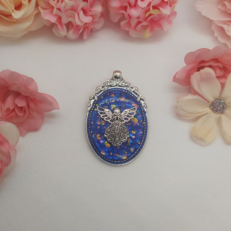 Médaillon romantique "Angel in blue"