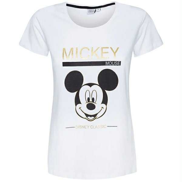 T-shirt mickey wit en grijs