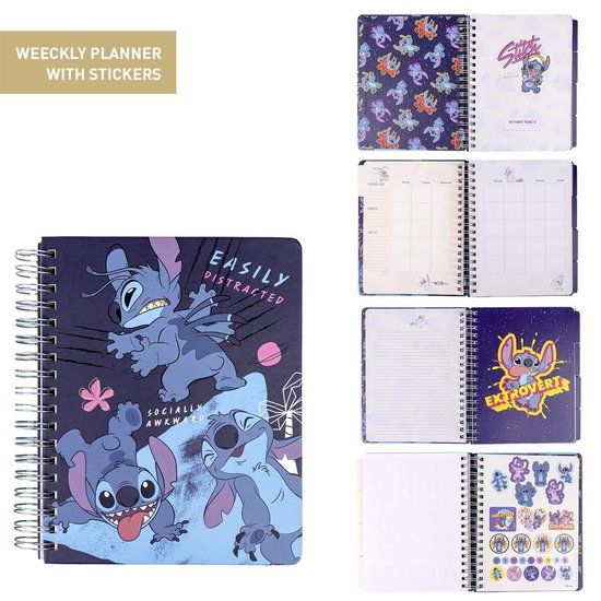 Weekplanner - Stitch Weekplanner Met Stitch Stickers - Familieplanner - To Do Planner