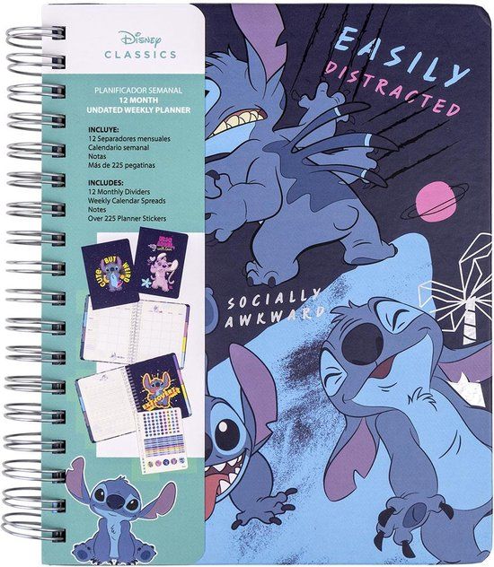 Weekplanner  Stitch  -Met Stitch Stickers - Familieplanner - To Do Planner