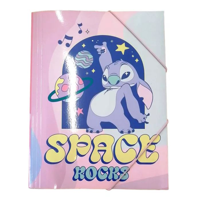Huiswerkmap - Stitch Space Rocks - A4-map met elastiek