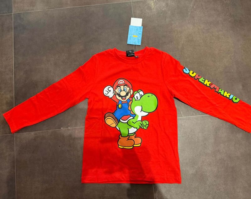 T-shirt langmouwen super mario
