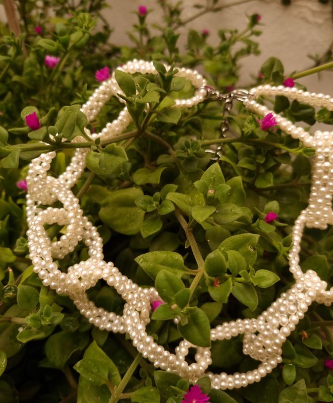 Chunky Pearl Chain Choker