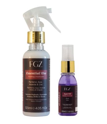 Thermal Protector Kit - Essential Use - 120ml + Finishing Serum - Açaí Oil - 30ml