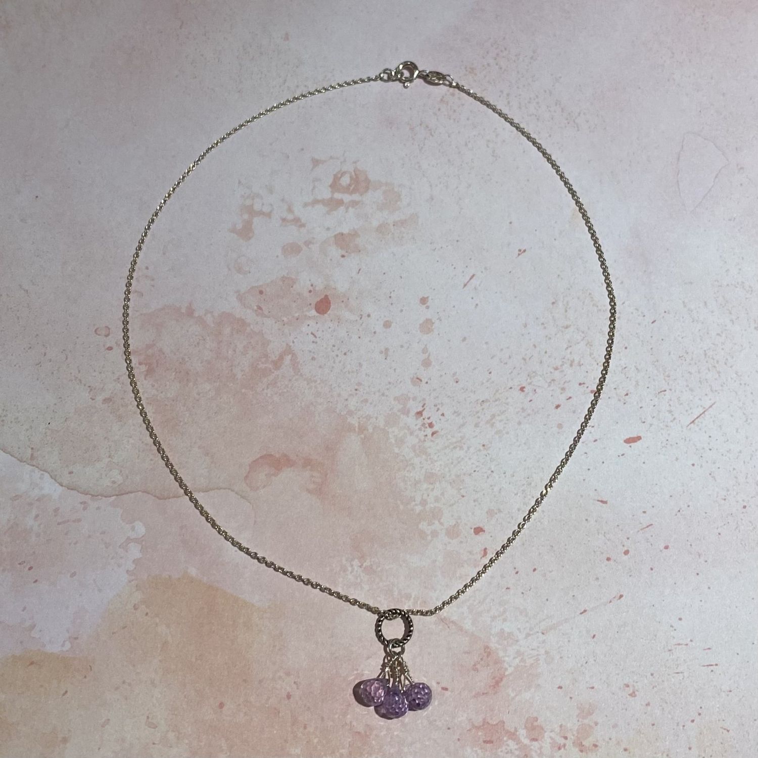 Amethyst and Sterling Silver Necklace