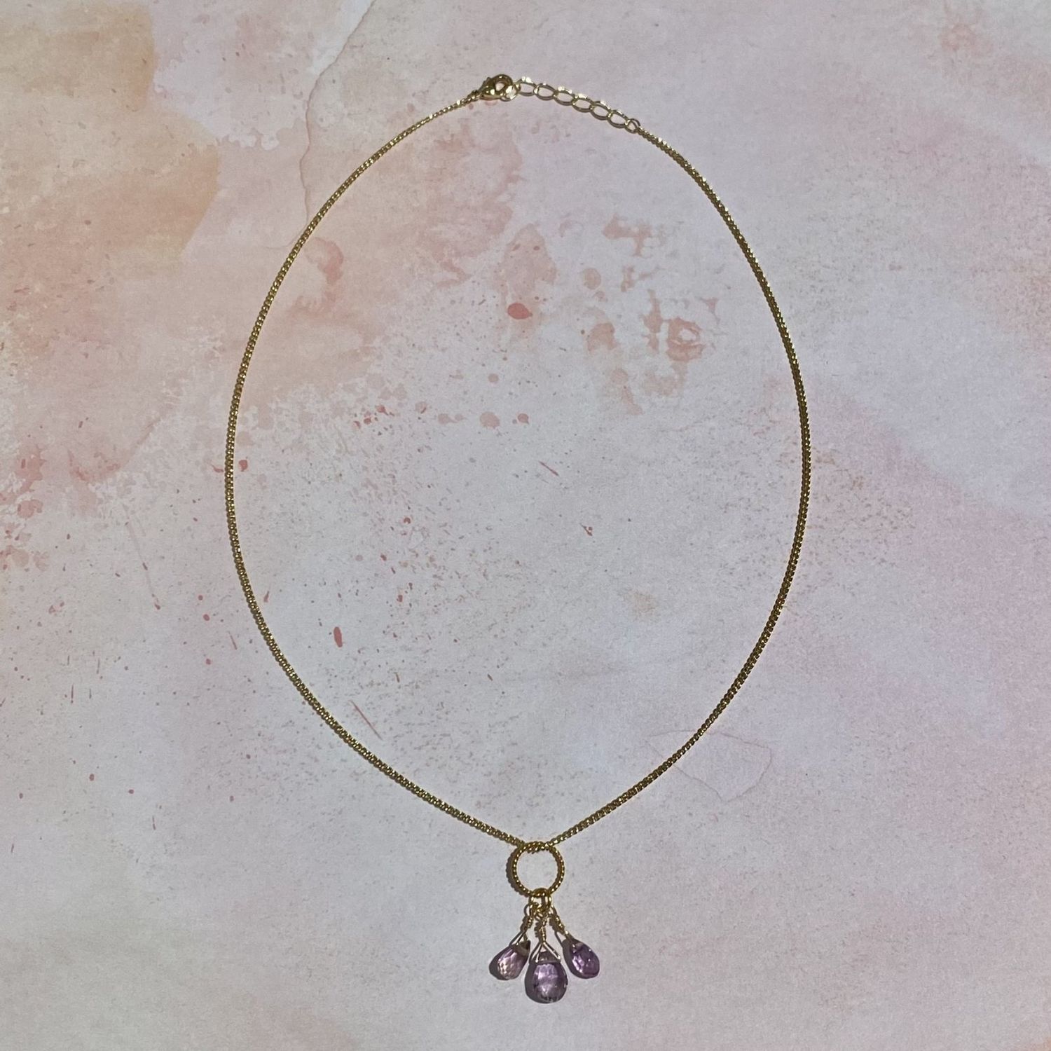 Amethyst and Gold Necklace