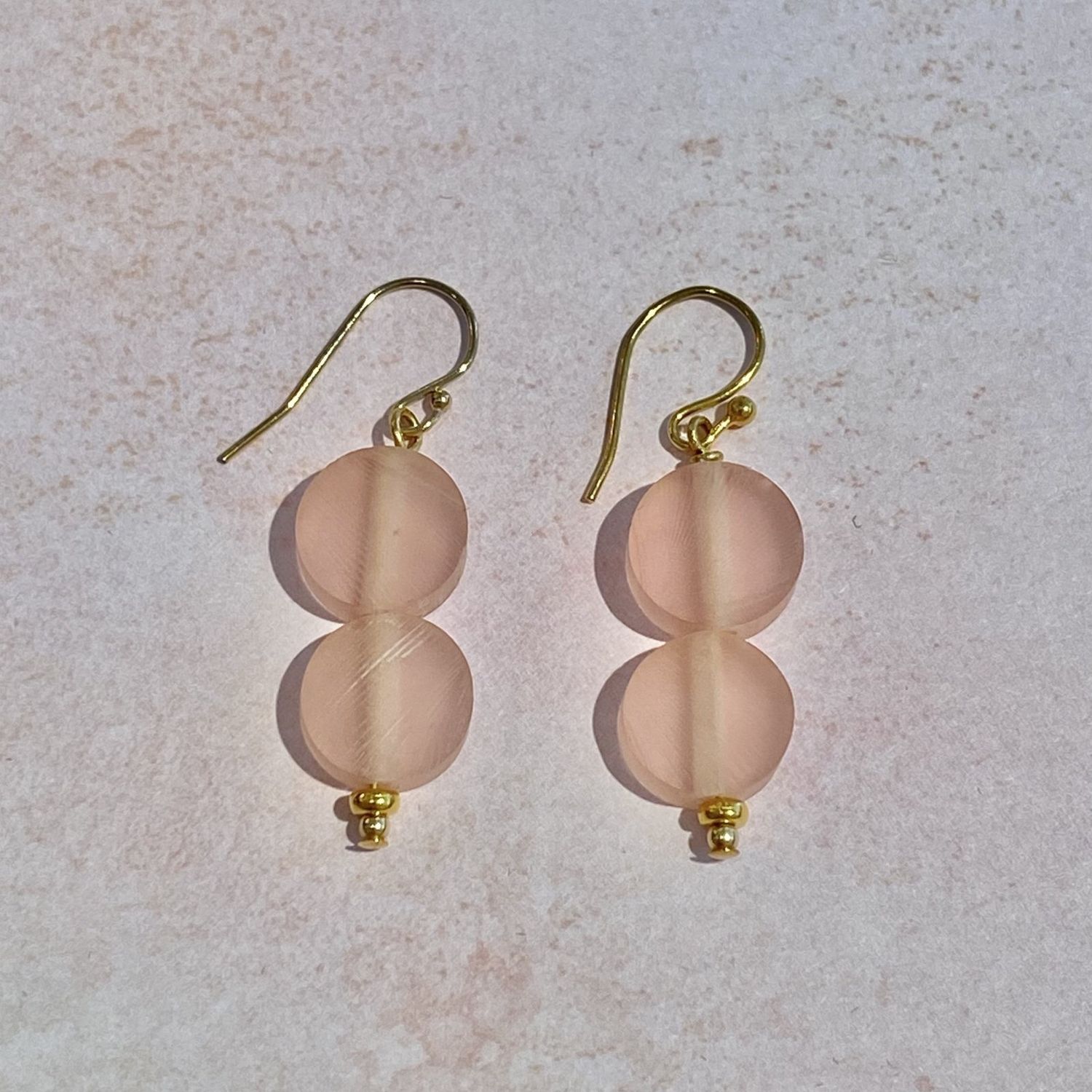 Frosted Sea Glass Style Earrings