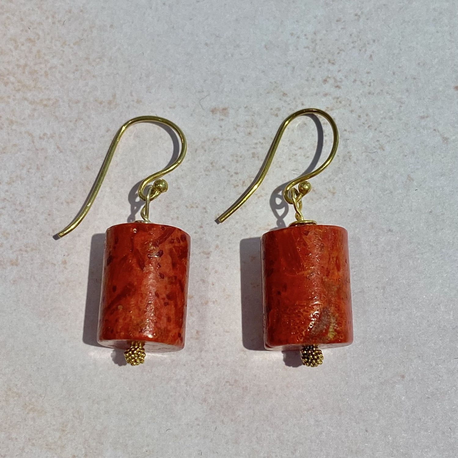 Coral Sphere Earrings