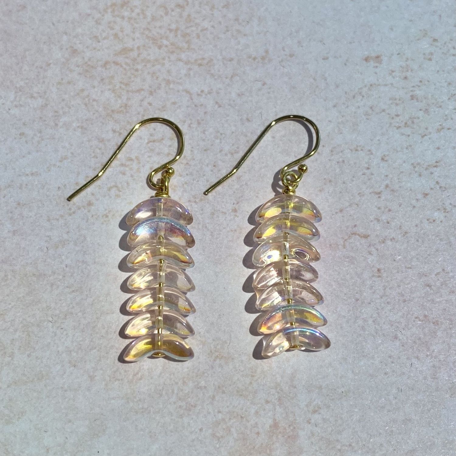 Pink and Gold Earrings