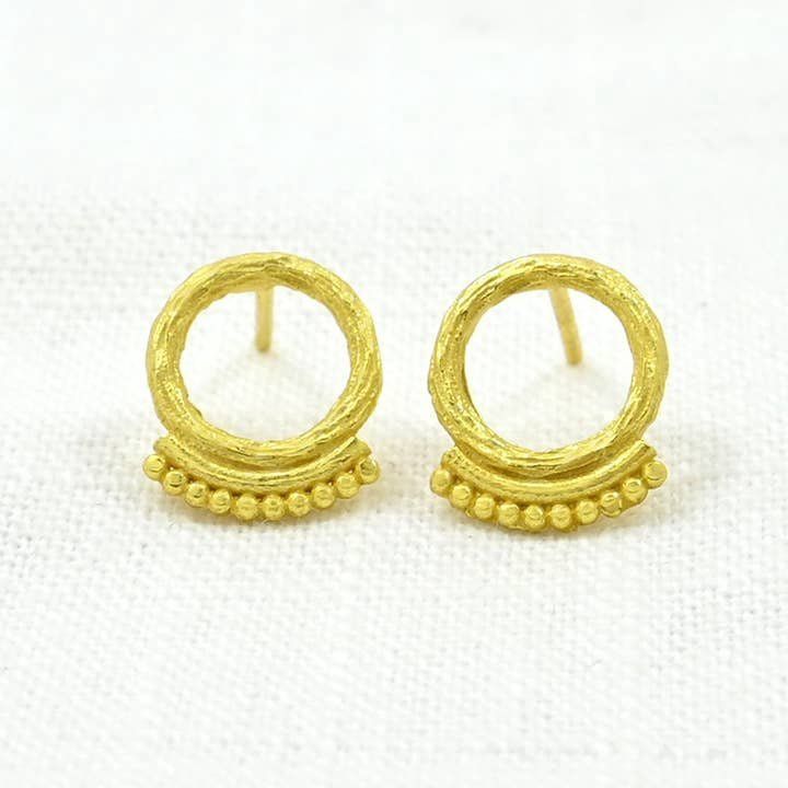 Alexandra Stud Earring Gold Plated Silver 925