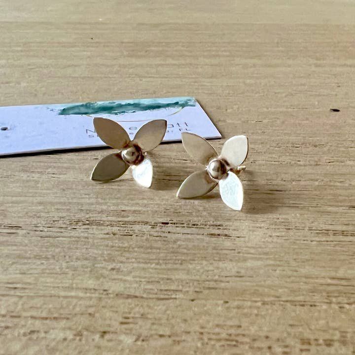 Kindred Spirit Sterling Silver Flower Stud Earrings