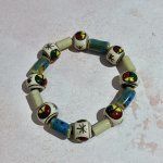 Colorful Ceramic Bead Bracelet, Color: Green