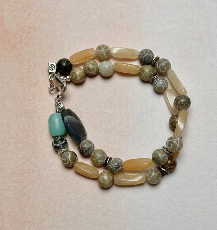 Jade and Stone Bracelet