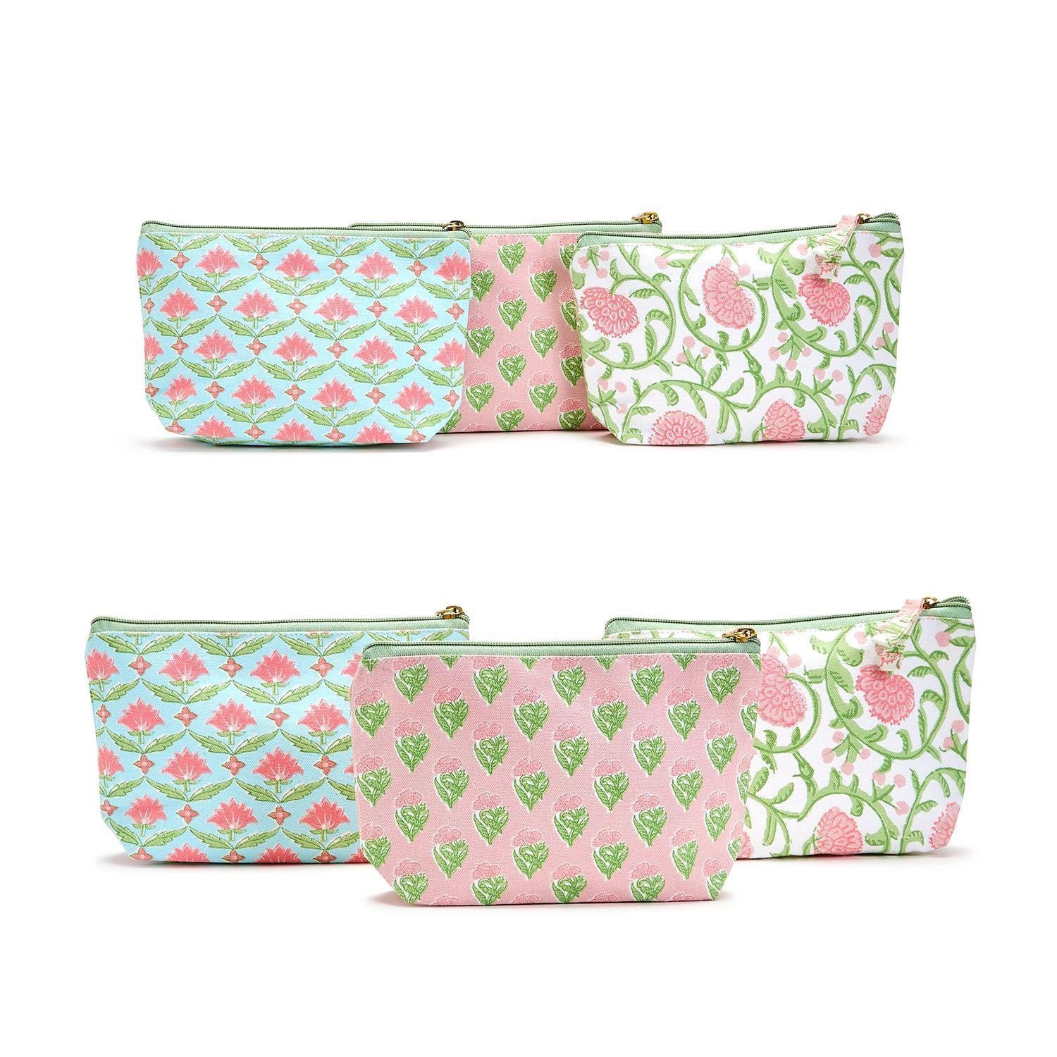Floral Print Pouches